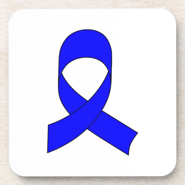 Blue Ribbon Drawing Coaster (Front)