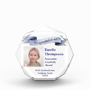 Blue Ribbon Elegant Universal Creativity Award Photo Block
