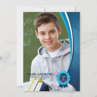 Blue Ribbon Graduate Photo Announcement
