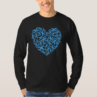 Blue Ribbon Heart Diabetes Awareness Month 2022 T-Shirt