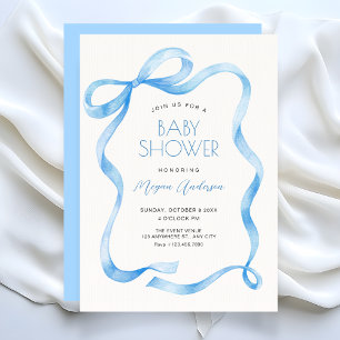 Blue ribbon  invitation