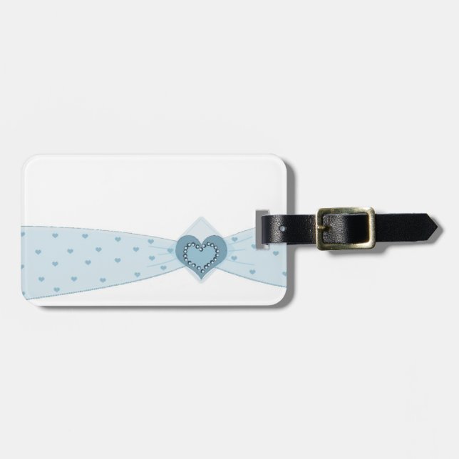 Blue Ribbon Luggage Tag (Front Horizontal)
