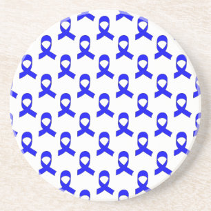 Blue Ribbon Pattern Coaster