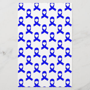 Blue Ribbon Pattern Stationery