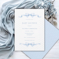 Blue Ribbon Shabby Chic Vintage Baby Shower