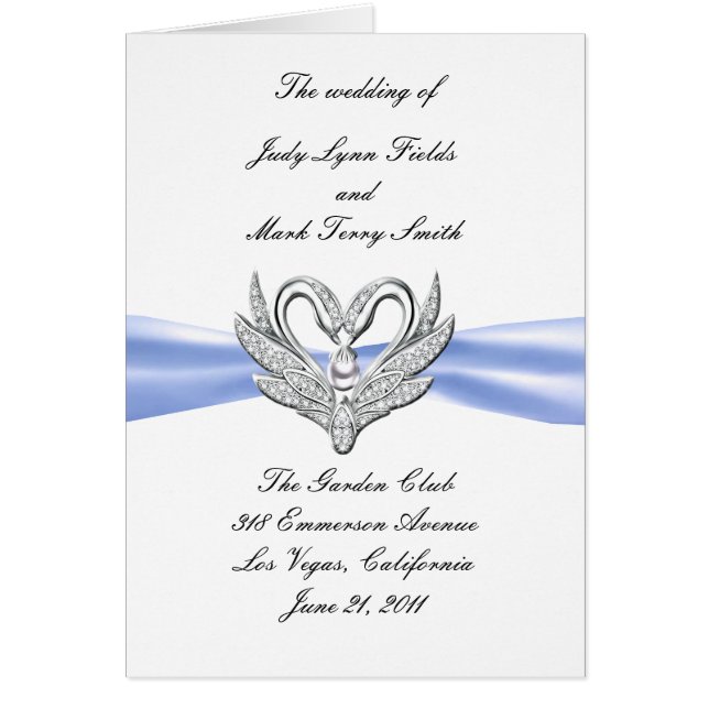 Blue Ribbon Silver Swans Program Card (Front)