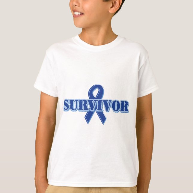 Blue Ribbon - Survivor T-Shirt (Front)