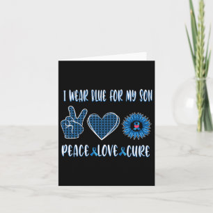 Blue Ribbon To My Son November Diabetes Awareness  Card