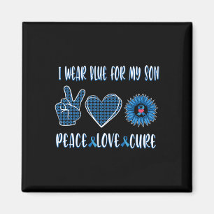 Blue Ribbon To My Son November Diabetes Awareness Magnet