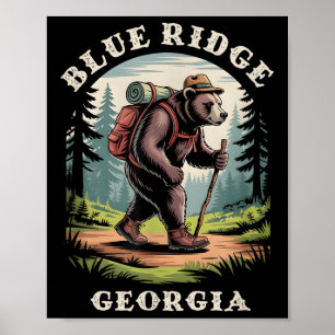 Blue Ridge, Georgia Ga Mountains Hiking Bear Fores Poster