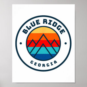 Blue Ridge Georgia Skiing Snowboarding Family Ski  Poster