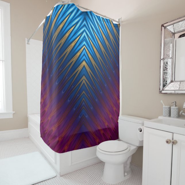 Blue Ridge Gold Shower Curtain (In Situ)