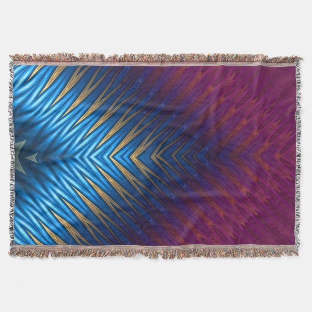 Blue Ridge Gold Throw Blanket (Front)