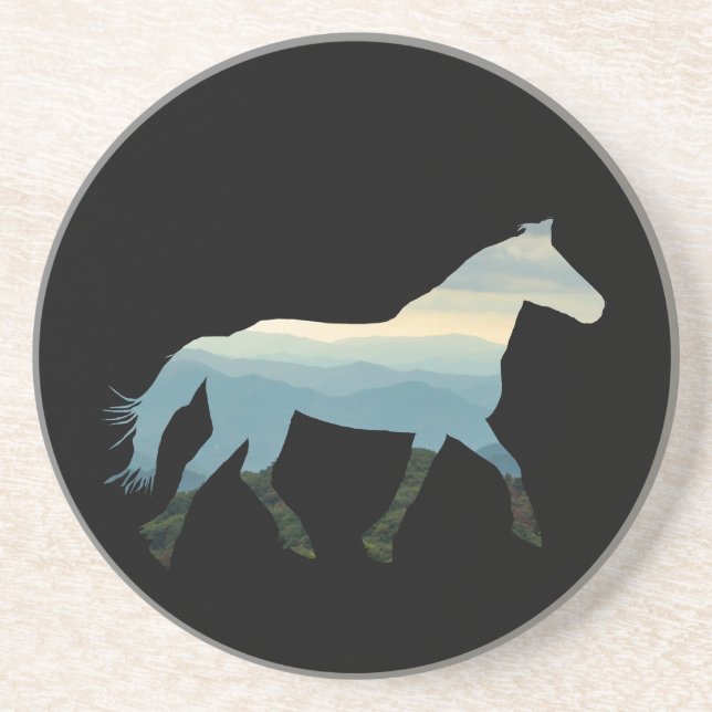 Blue Ridge Horse Coaster (Front)