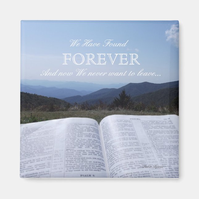 Blue Ridge Mountain Scripture Forever Magnet (Front)