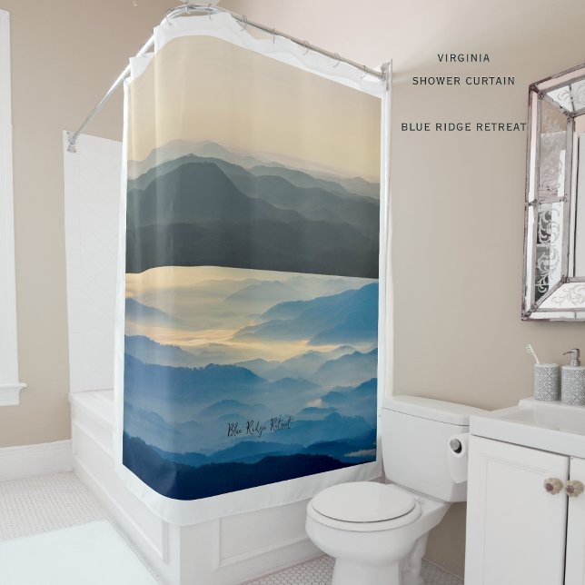 Blue Ridge Mountain Sunrise  Sunset Shower Curtain (Creator Uploaded)