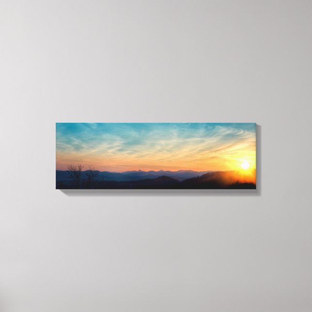 Blue Ridge Mountain Sunset Canvas Print (Front)