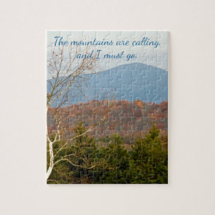 Blue Ridge Mountains Are Calling I Must Go Quote Jigsaw Puzzle