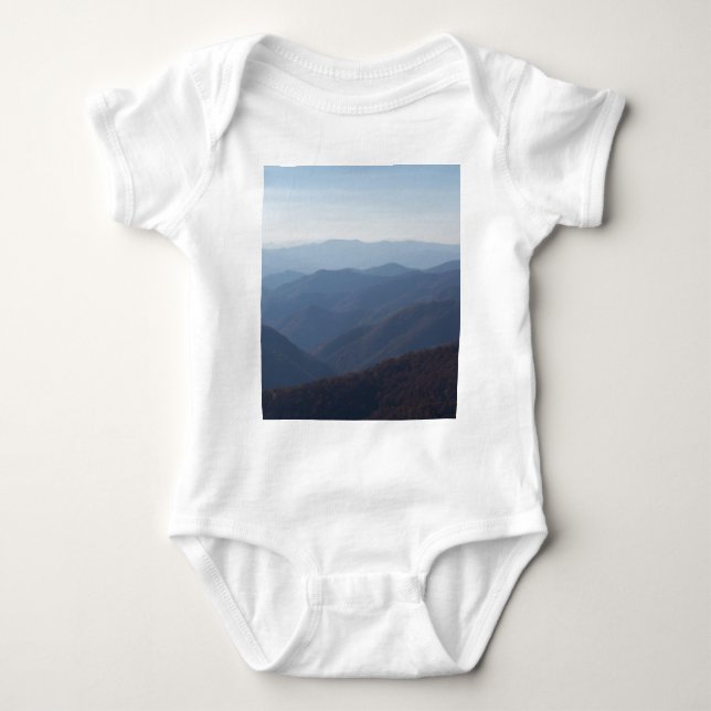 blue ridge mountains baby bodysuit (Front)