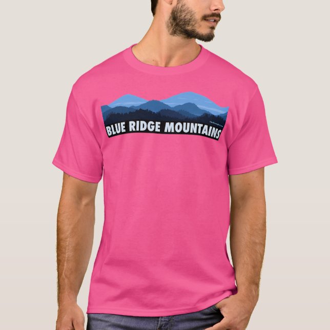 Blue Ridge Mountains Baseball  Sleeve T-Shirt (Front)