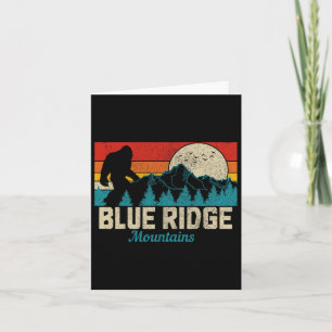Blue Ridge Mountains Bigfoot Vintage Hiking Hunter Card