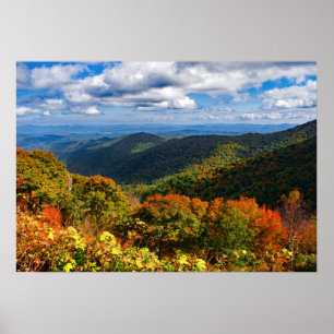 Blue Ridge Mountains in Autumn Poster