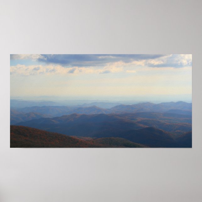 Blue Ridge Mountains in Fall, North Carolina Poster (Front)