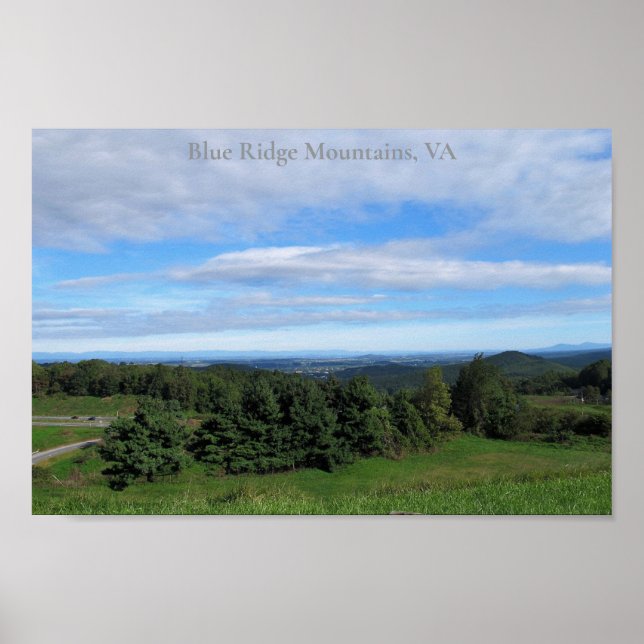Blue Ridge Mountains in Virginia Poster (Front)