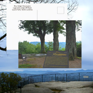 Blue Ridge Mountains Jump Off Rock NC photographic Postcard