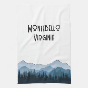 Blue Ridge Mountains, Montebello customisable Tea Towel