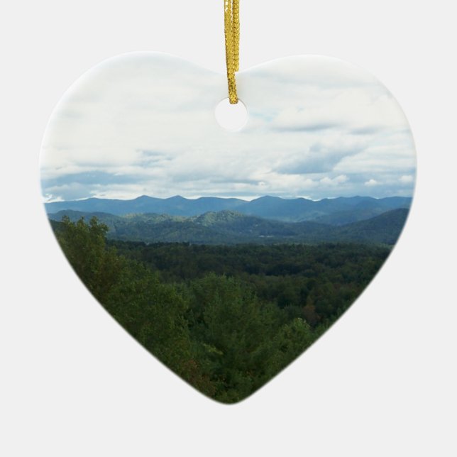 Blue Ridge Mountains - NC Ceramic Tree Decoration (Front)