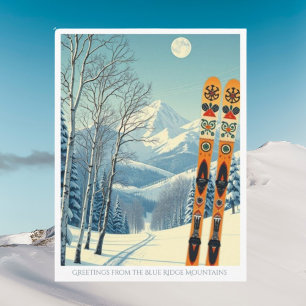 Blue Ridge Mountains NC ski resort Postcard