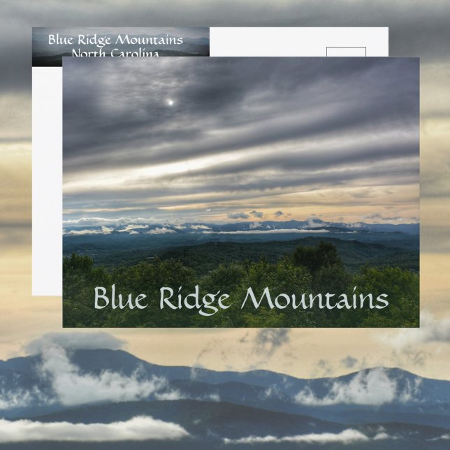 Blue Ridge Mountains North Carolina Dramatic Sky Postcard (Creator Uploaded)