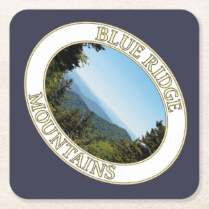 Blue Ridge Mountains of North Carolina Square Paper Coaster