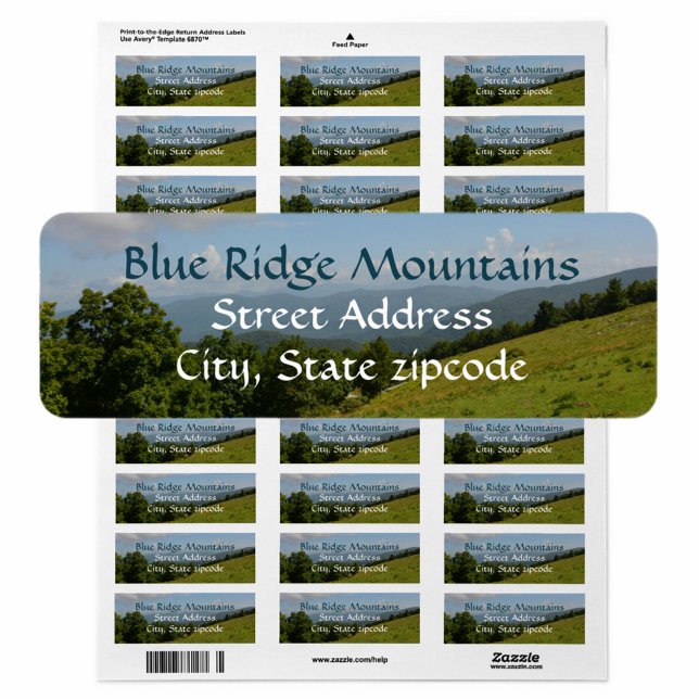 Blue Ridge Mountains Photographic Return Address (Creator Uploaded)