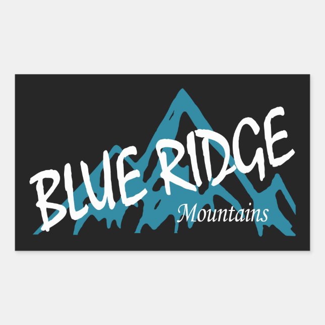 Blue Ridge Mountains Rectangular Sticker (Front)