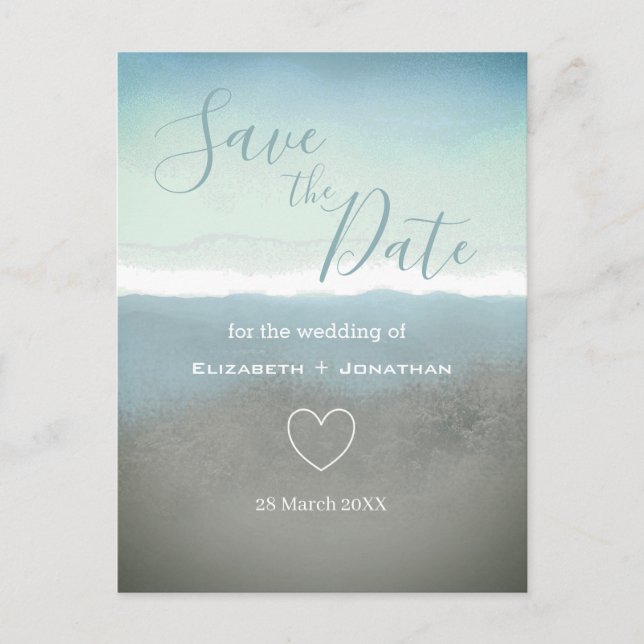Blue ridge mountains save the date postcard (Front)