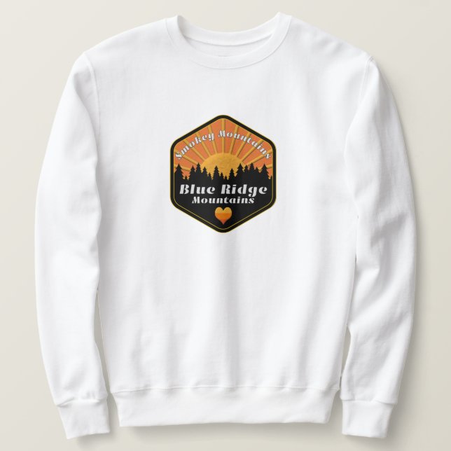 Blue Ridge Mountains  Smokey Mountains Sweatshirt (Design Front)