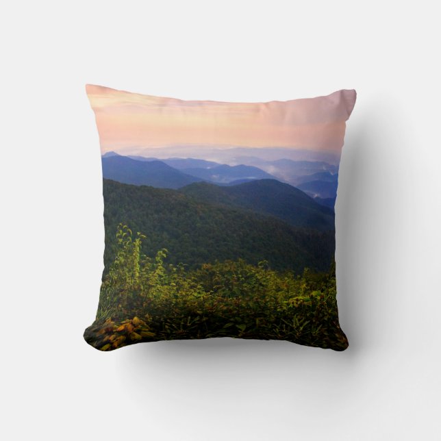 Blue ridge Mountains Sunset Cushion (Front)