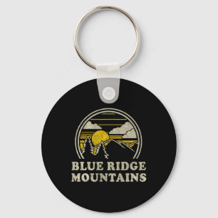 Blue Ridge Mountains T Shirt Vintage Hiking Mounta Key Ring