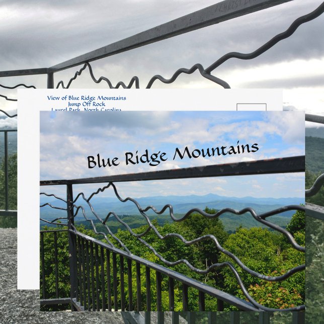 Blue Ridge Mountains View Jump Off Rock NC Postcard (Creator Uploaded)