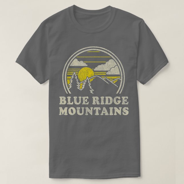 Blue Ridge Mountains  Vintage Hiking Mountains  T-Shirt (Design Front)
