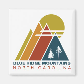 Blue Ridge Mountains Vintage Sunset Souvenir 60s Magnet