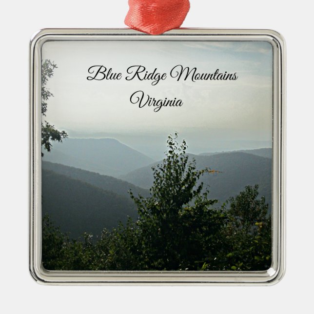Blue Ridge Mountains, Virginia Metal Tree Decoration (Front)