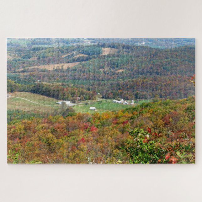 Blue Ridge Parkway Autumn Landscape Scenic Puzzle (Horizontal)