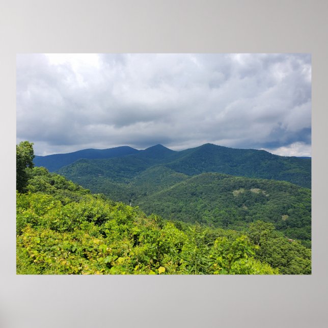 Blue Ridge Parkway Clouds Poster (Front)