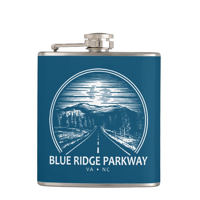 Blue Ridge Parkway Forest Hip Flask (Front)