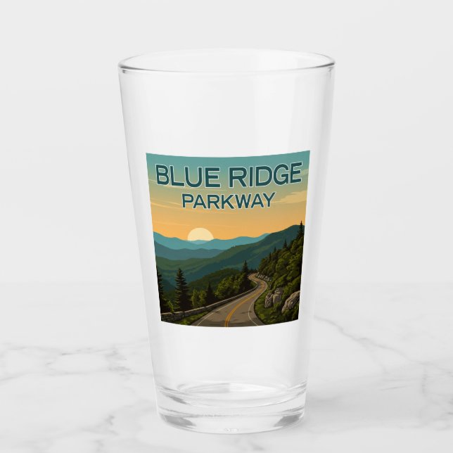 Blue Ridge Parkway Landscape Glass (Front)