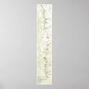 Blue Ridge Parkway map poster