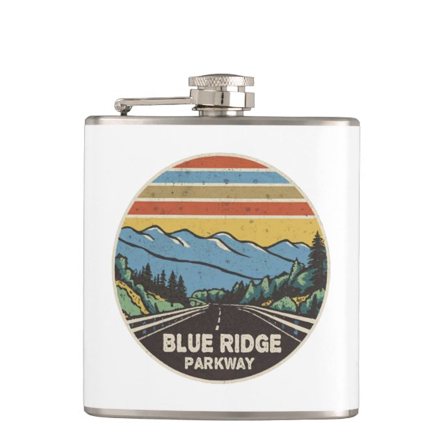 Blue Ridge Parkway Mountains Hip Flask (Front)